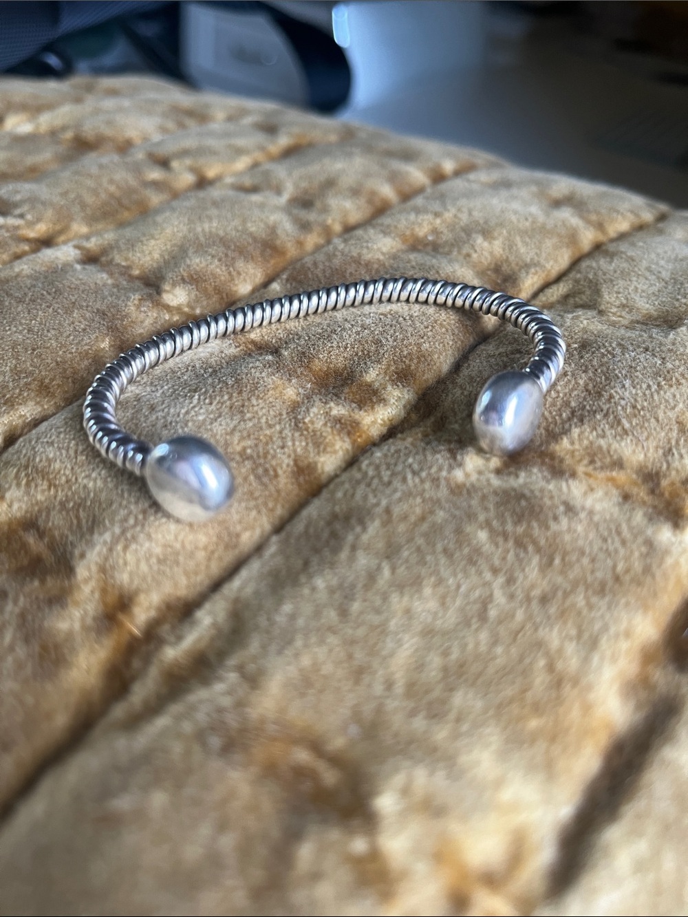 Sterling Silver 925 Twisted Cuff Bangle Bracelet - QRay